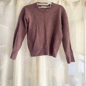 Madewell 100% cashmere sweater heather gray pink
